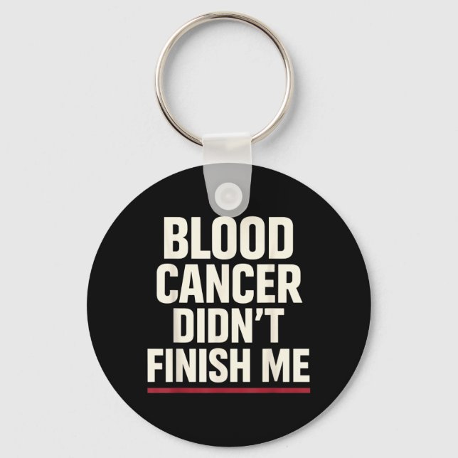 Medvetenhet om blodcancer Leukemi lymfom överlevar Nyckelring (Framsida)
