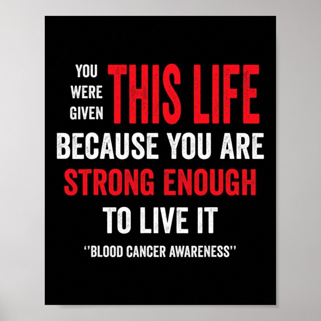 Medvetenhet om blodcancer - medvetenhet om blodcan poster (Framsidan)