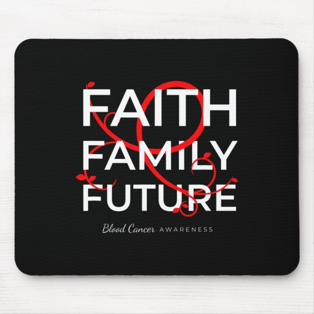 Medvetenhet om blodcancer Red Ribbon Faith Family  Musmatta (Framsidan)