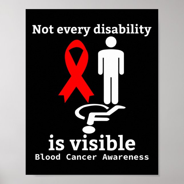 Medvetenhet om blodcancer Red Ribbon Support 1 Poster (Framsidan)