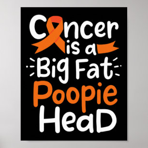 Medvetenhet om blodcancer Ribbon Leukemi Poopie He Poster