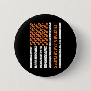 Medvetenhet om blodcancer Ribbon Orange Leukemi Am Knapp