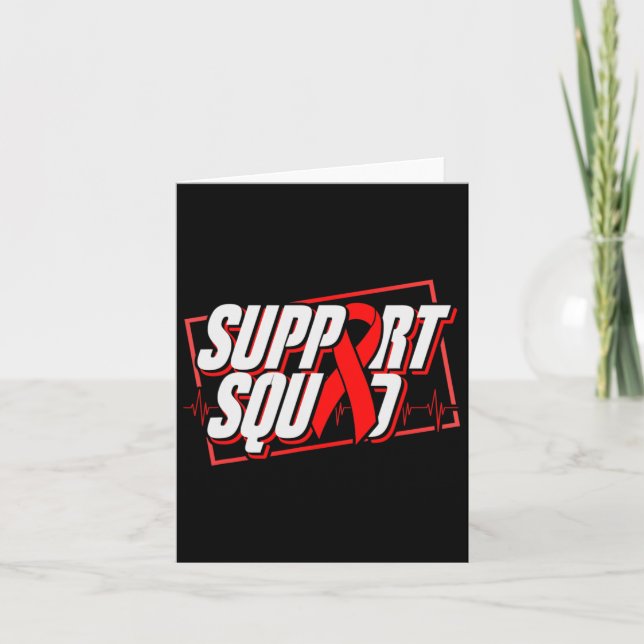 Medvetenhet om blodcancer - Support Squad - Red Ri Kort (Framsida)