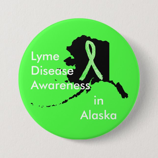 Medvetenhet om borrelia i Alaska-knapp Knapp (Framsida)