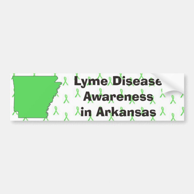 Medvetenhet om borrelia i Arkansas Bildäckslim Bildekal (Framsidan)