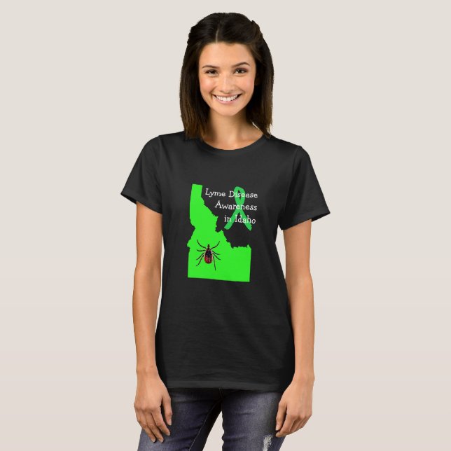 Medvetenhet om borrelia i Idaho Fästing T-shirt (Hel framsida)