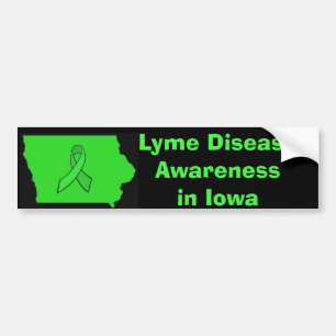 Medvetenhet om borrelia i Iowa Bildäckslim Bildekal