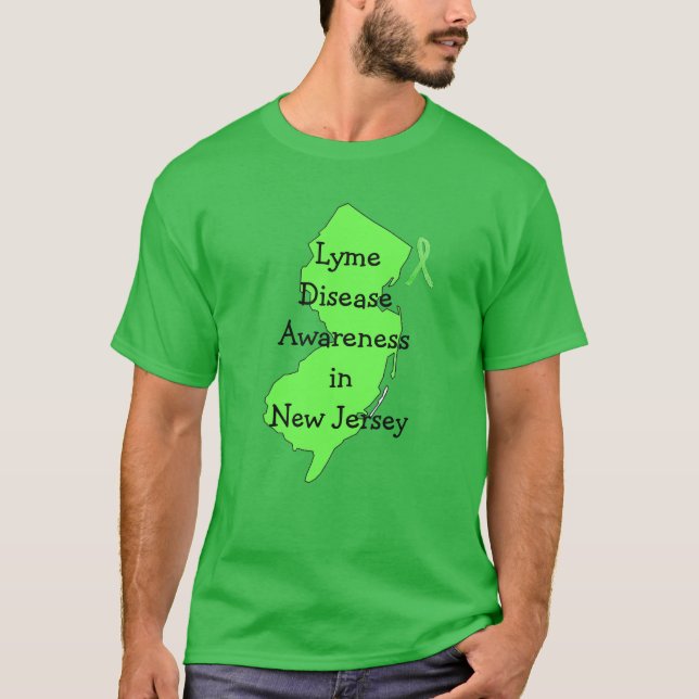Medvetenhet om borrelia i New Jersey T Shirt (Framsida)