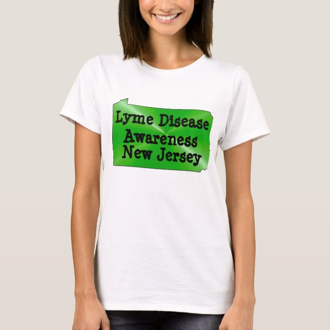 Medvetenhet om borrelia i New Jersey Tee Shirt (Framsida)