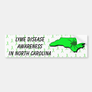 Medvetenhet om borrelia i North Carolina krockskyd Bildekal