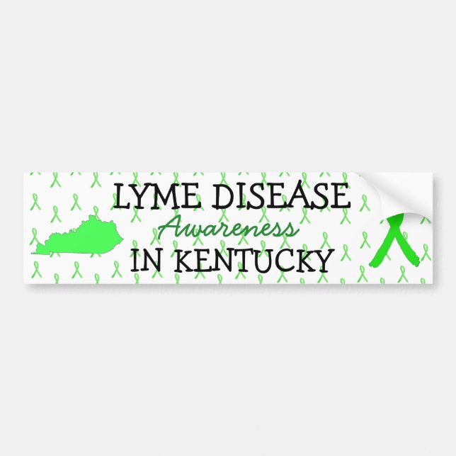Medvetenhet om borrelia Kentucky Bumperdekaler Bildekal (Framsidan)