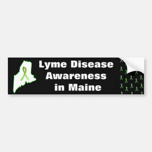 Medvetenhet om borrelios i Maine Bumper Sticker Bildekal