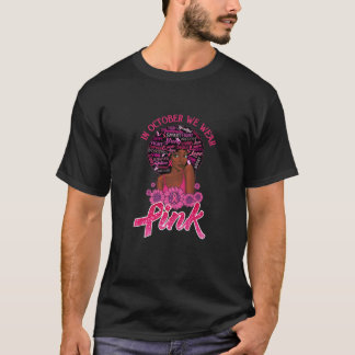 Medvetenhet om bröstcancer afrikansk amerikansk sv t shirt