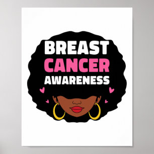Medvetenhet om bröstcancer Afrikas amerikanska kvi Poster