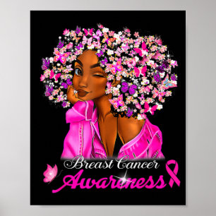 Medvetenhet om bröstcancer Afrikas amerikanska kvi Poster