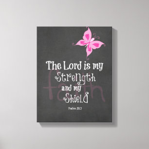 Medvetenhet om bröstcancer Bible Verse Canvastryck