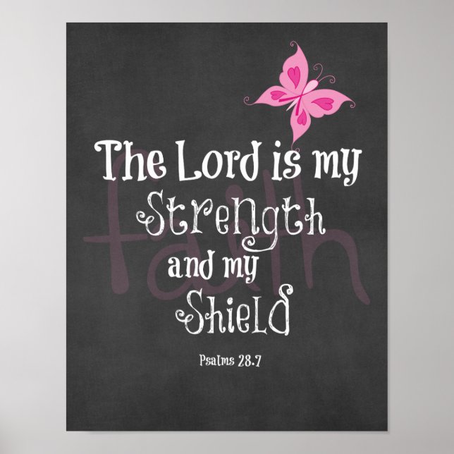 Medvetenhet om bröstcancer Bible Verse Poster (Framsidan)
