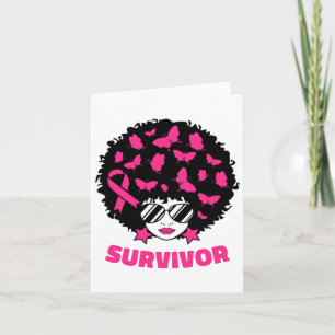 Medvetenhet om bröstcancer Black Women Survivor Ro Kort
