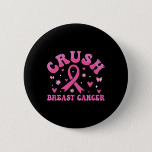 Medvetenhet om bröstcancer Bling Rosa Ribbon 1 Knapp