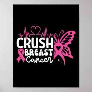 Medvetenhet om bröstcancer Bling Rosa Ribbon 2 Poster