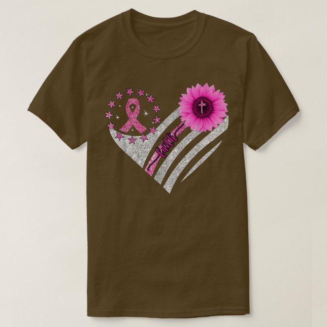 Medvetenhet om bröstcancer Blomtroende i blomman T Shirt (Design framsida)