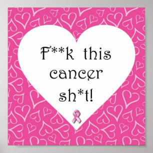 Medvetenhet om bröstcancer - cancer är rude! poster