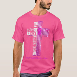Medvetenhet om bröstcancer Christian Kor Ribbon T Shirt
