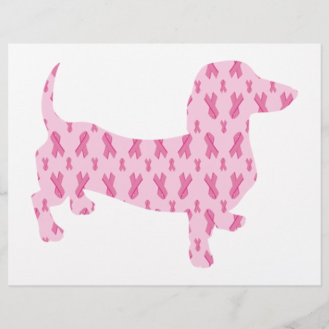 Medvetenhet om bröstcancer Dachshund (Framsida)