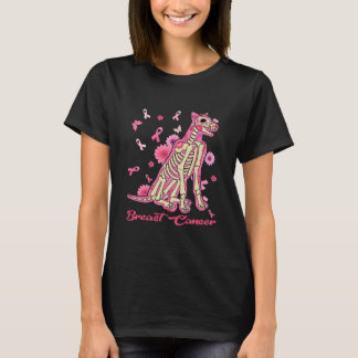 Medvetenhet om bröstcancer Doberman Sugar Skull T Shirt