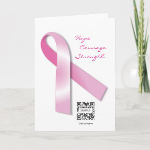 Medvetenhet om bröstcancer för hälsningskort kort