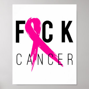 Medvetenhet om bröstcancer Gift Retro Distress 2 Poster