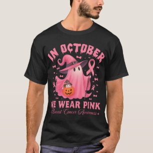Medvetenhet om bröstcancer Halloween i oktober T Shirt