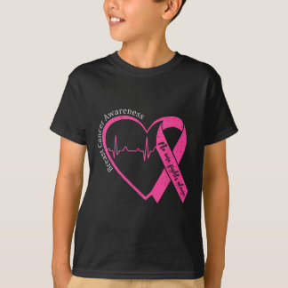 Medvetenhet om bröstcancer Hjärtat Rosa Ribbon Sup T Shirt