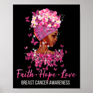 Medvetenhet om bröstcancer Hoith Hope Kärlek Butte Poster