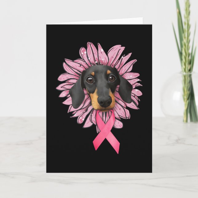 medvetenhet om bröstcancer hos dachshund kort (Framsida)