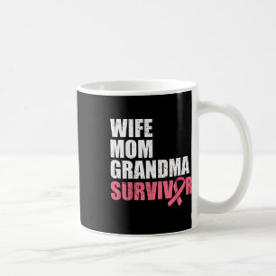 Medvetenhet om bröstcancer hos fru Mamma Grandma S Kaffemugg