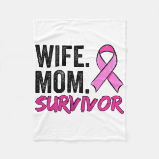 Medvetenhet om bröstcancer hos fru Mamma Survivor  Fleecefilt