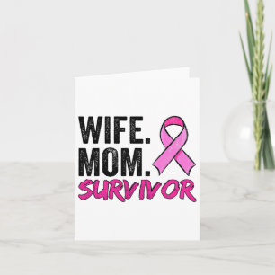 Medvetenhet om bröstcancer hos fru Mamma Survivor Kort