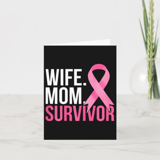 Medvetenhet om bröstcancer hos fru Survivor Breast Kort (Framsida)