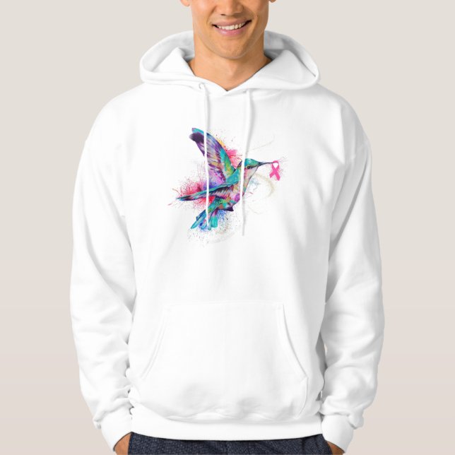 Medvetenhet om bröstcancer hos hembiträden hoodie (Framsida)