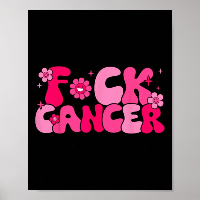 Medvetenhet om bröstcancer hos Retro Groovy Poster (Framsidan)