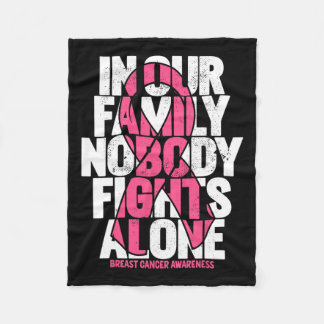 Medvetenhet om bröstcancer hos Rosa-familjen för c Fleecefilt