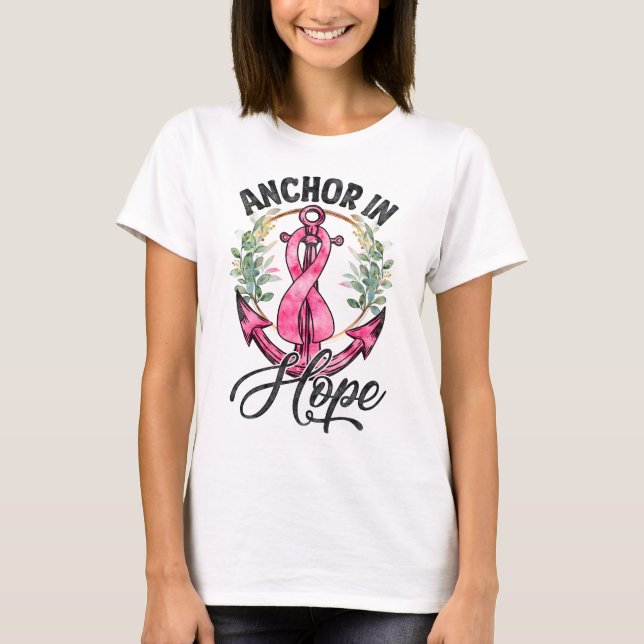 Medvetenhet om bröstcancer hos Rosa Ribbon Breast  T Shirt (Framsida)