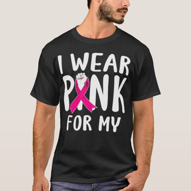 Medvetenhet om bröstcancer i anpassningsbarnas fam t shirt (Framsida)