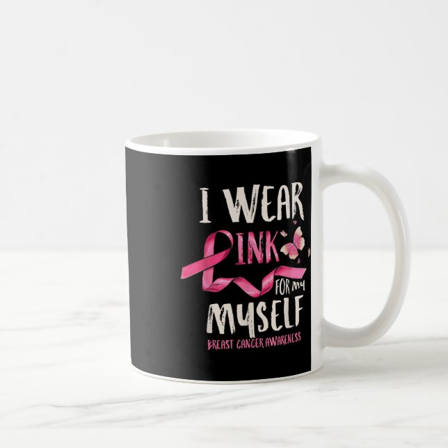 Medvetenhet om bröstcancer i Bära Rosa för mig sjä Kaffemugg (Höger)