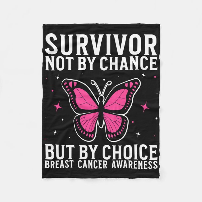 Medvetenhet om bröstcancer i bröstcancer överlevan fleecefilt (Framsidan)