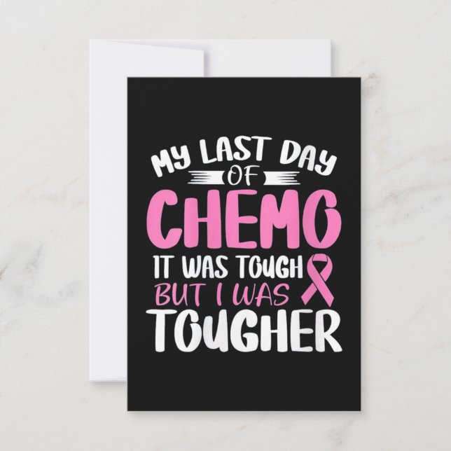 Medvetenhet om bröstcancer i Chemos sista dag Kort (Framsida)
