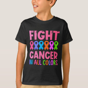 Medvetenhet om bröstcancer i hela Färg T Shirt