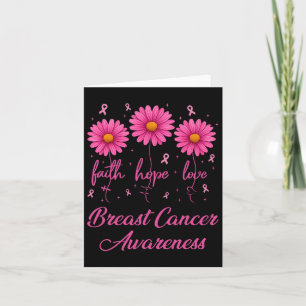 Medvetenhet om bröstcancer i Kärlek Hope Rosa Sunf Kort