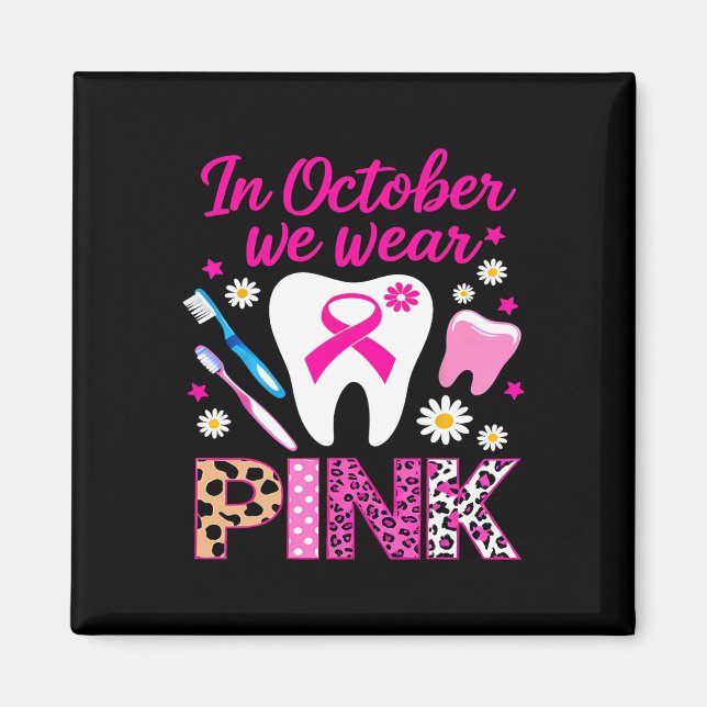 Medvetenhet om bröstcancer i oktober Bära Magnet (Framsidan)